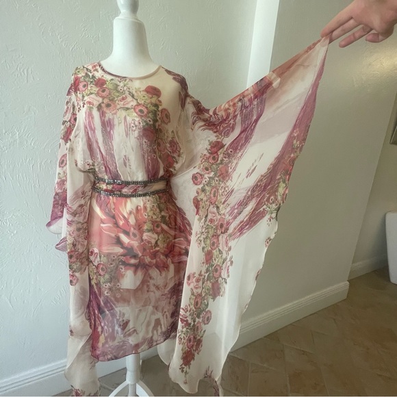 Lilusa Boho Dress Maxi Beach Cover Up Floral - Picture 4 of 14